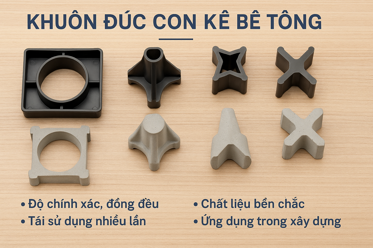 Đơn vị thi công khuôn đúc con kê bê tông